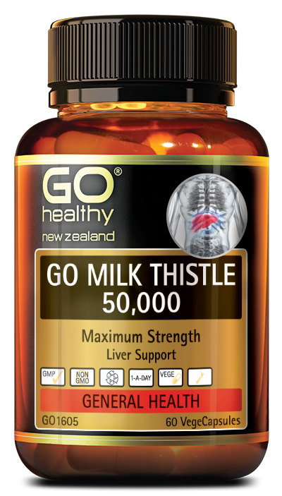 Go Healthy NEW ZEALAND GO MILK THISTLE 50,000MG 60Capsules 