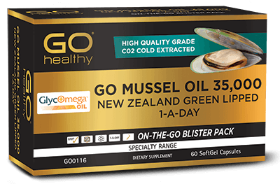 Go Healthy GO Mussel NEW ZEALAND Green Lipped Mussel 2,600mg 180 Capsules 